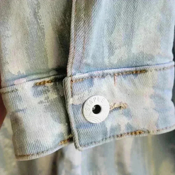 NEW Staple Pigeon Light Blue Denim Jacket Men's Size 3XL Lobg Sleeve - Picture 13 of 16